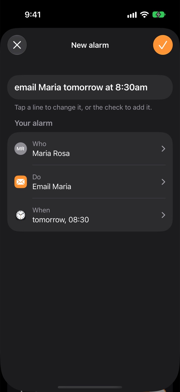 New alarm