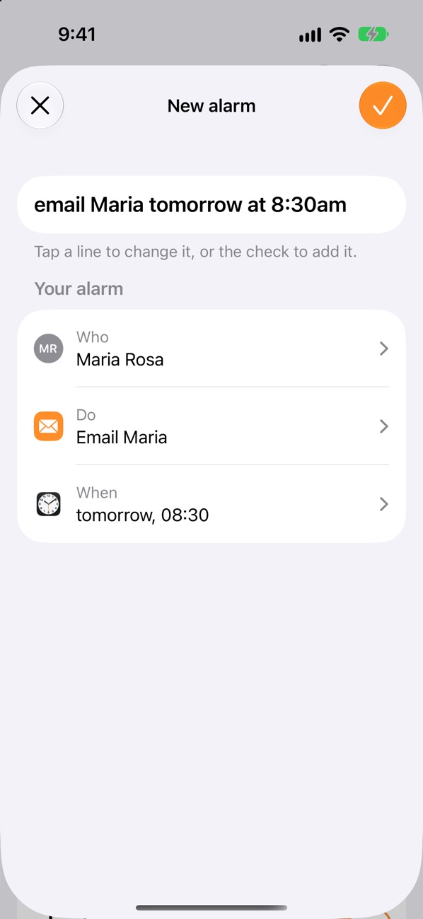 New alarm