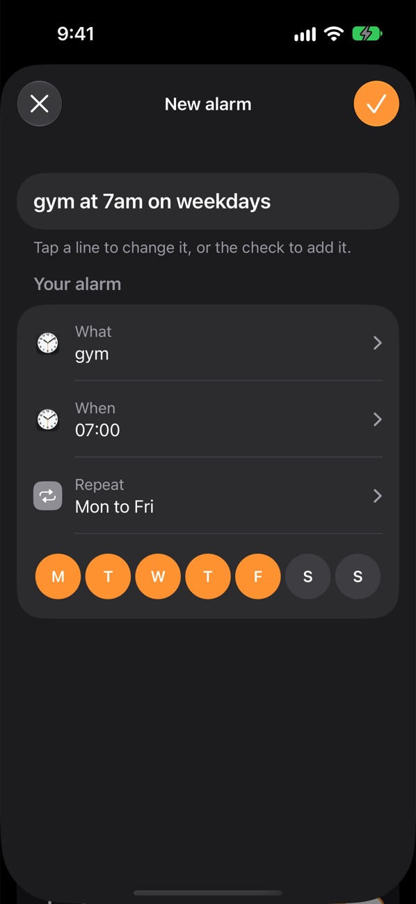New alarm