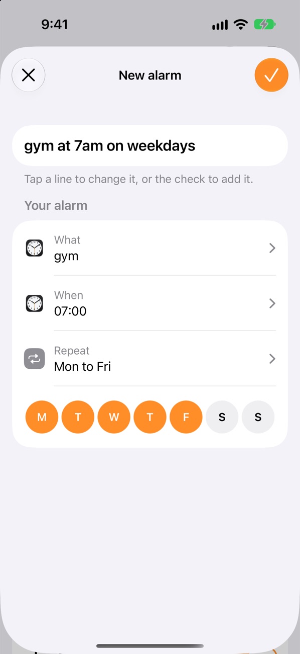 New alarm